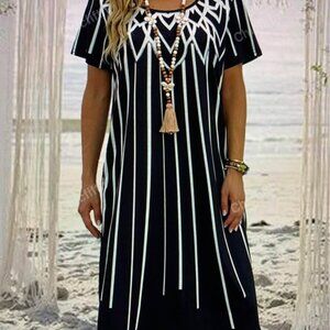 Ladies XL (12) Black & white dress